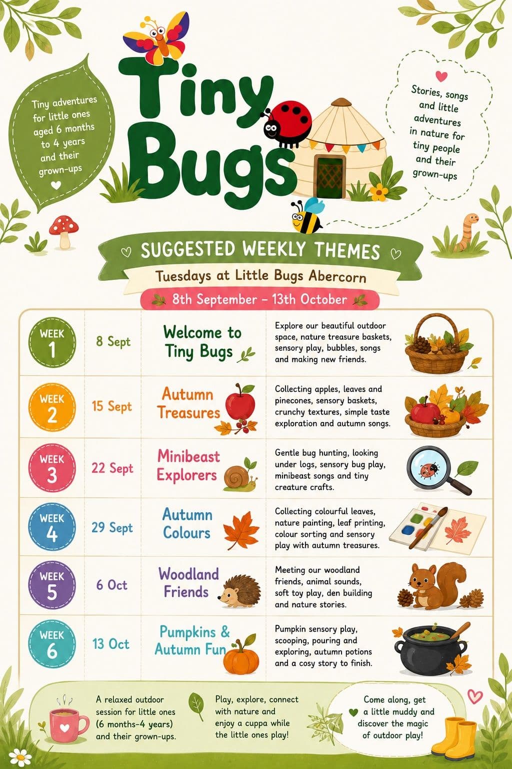 Tiny Bugs weeky themes